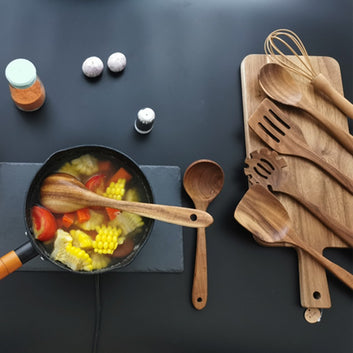 7-Piece Teak Kitchenware Set: Elevate Your Culinary Experience