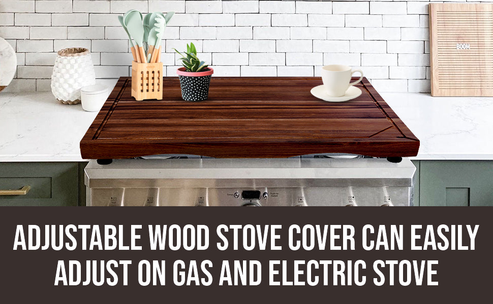 Noodle Board Stove Cover - Wood Stove Top Cover Wooden Stovetop Cover Stove  Burn