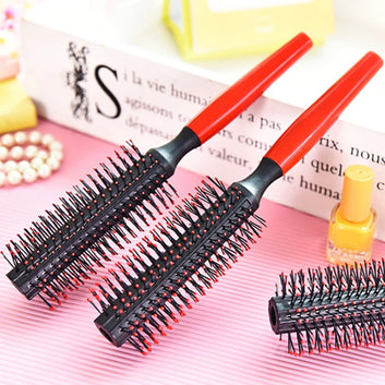1/2/3PCS Hair Round Hair Comb Curling Hair Comb Brush Professional Plastic Handle Anti-static Hairdressing Salon Styling Tools