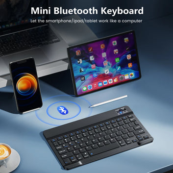 Mini Bluetooth Keyboard Wireless Keyboard Rechargeable For Phone Tablet Russian Spanish Keyboard For Android ios Windows
