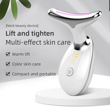 Neck Massager Multi-function to remove neck lines decree lines vibration hot beauty massager EMS electric neck instrument