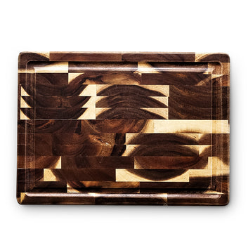 Large Rectangular Shaped End Grain Cutting Board – Stylish Butcher Block for Chopping, Slicing, and Dicing Ingredients - Must-Have Kitchen Tool