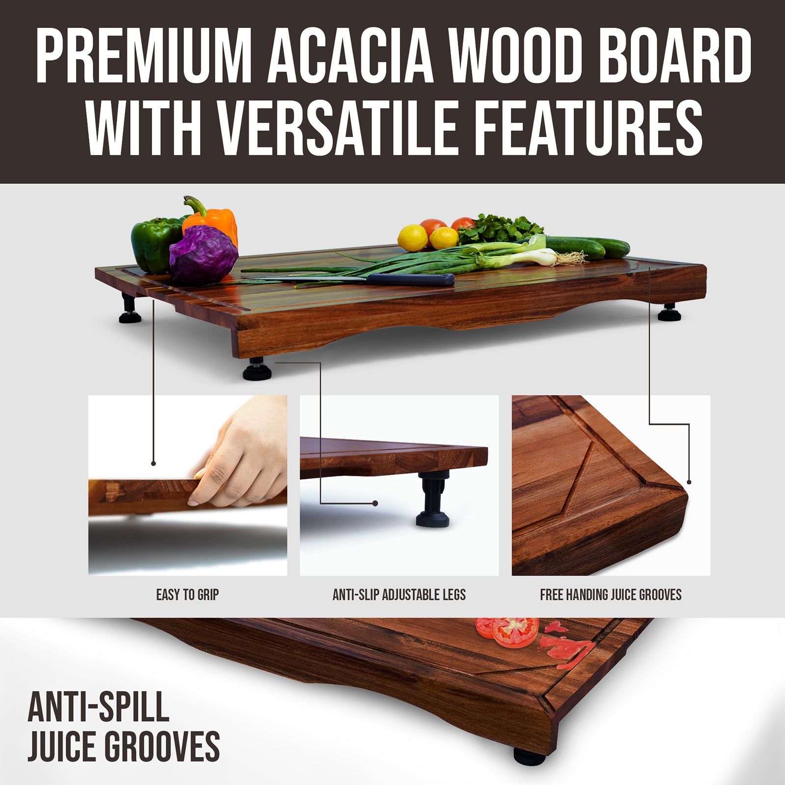 Noodle Board Stove Cover-Acacia Wood Stove Top Covers for Electric Stove  and Gas Stove-Wooden Stovetop Cover for Counter Space-Stove Burner