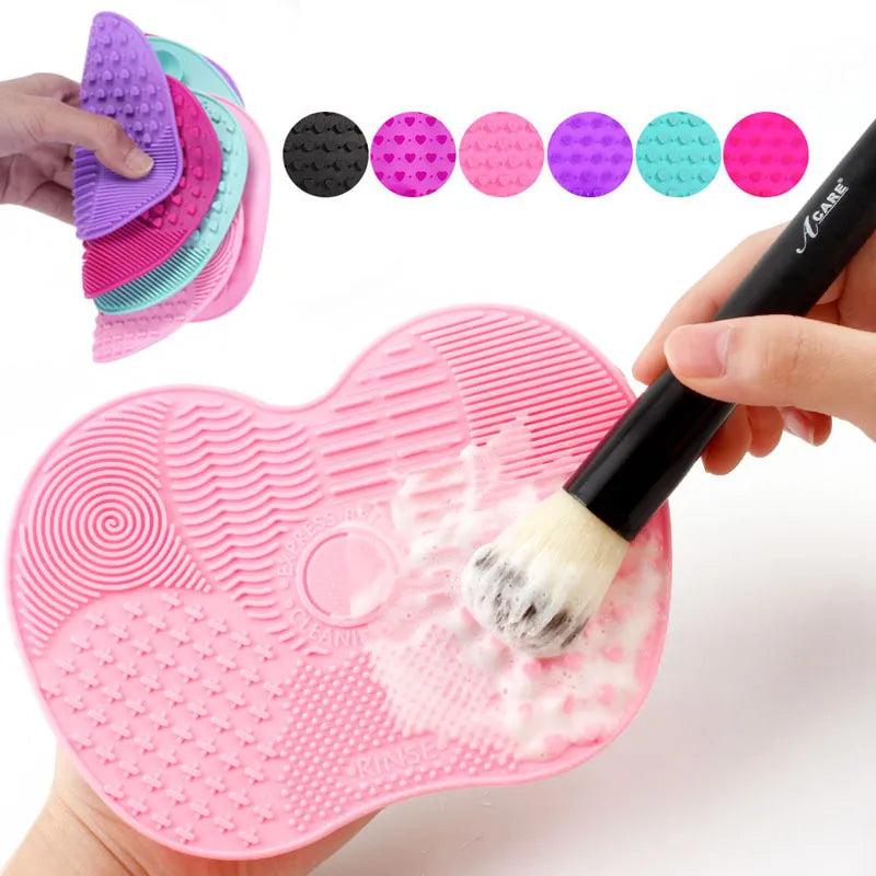 Silicone Brush Cleaner Cosmetic Make Up Washing Brush Gel Cleaning Mat Foundation Makeup Brush Cleaner Pad Scrubbe Board