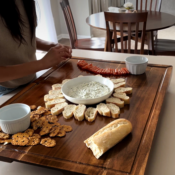 30" Acacia Wood Noodle Board Stove Top Cover, Cutting and Charcuterie Board Plus More